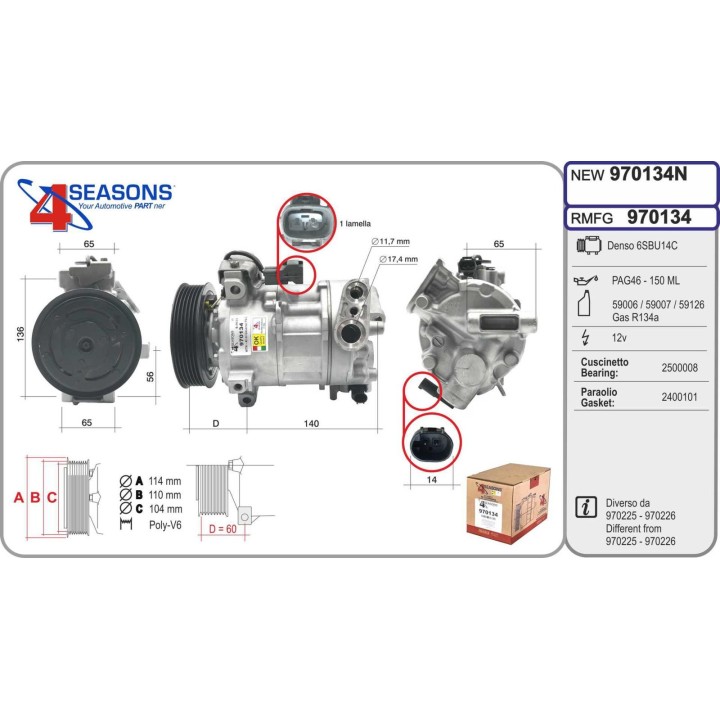 970134N  CMP NUEVO FIAT/JEEP 500X/Renegade 1.6/1.6D CRD/Mult