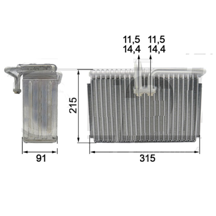 14509329 Evaporador EVAP.MAQUINA EC210-460 RQ
