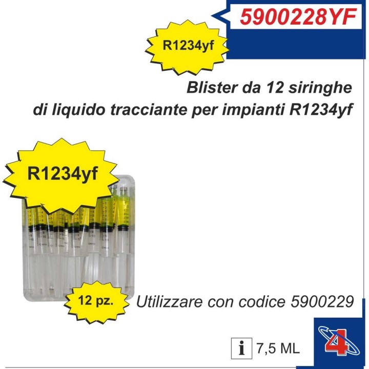 5900228YF  TRACCIANTE IMP. 1234yf  7,5 ML Conf. 12 siringhe