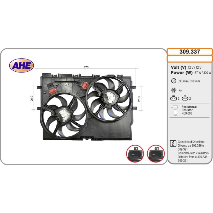 309337  FAN FIAT DUCATO 3.0D MULTIJET 07.06-