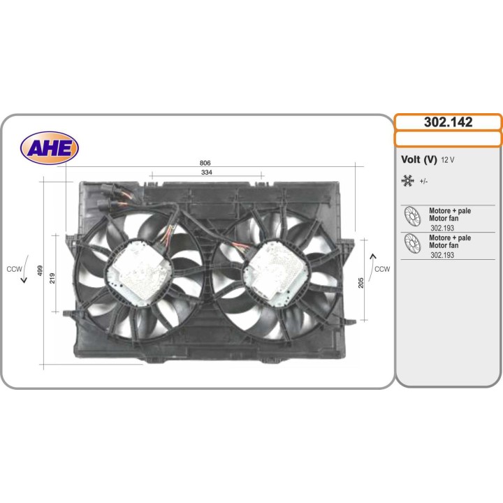 302142  FAN AUDI/PORSCHE A4/A5/A6/A7/A8/MAC