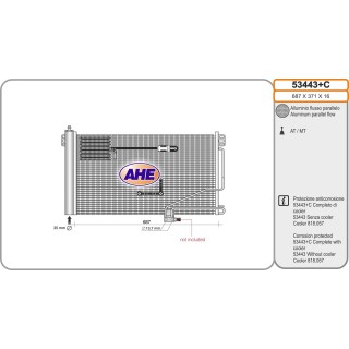 53443+C  COND. MERCEDES W203 C200/220/270 Cdi 00-