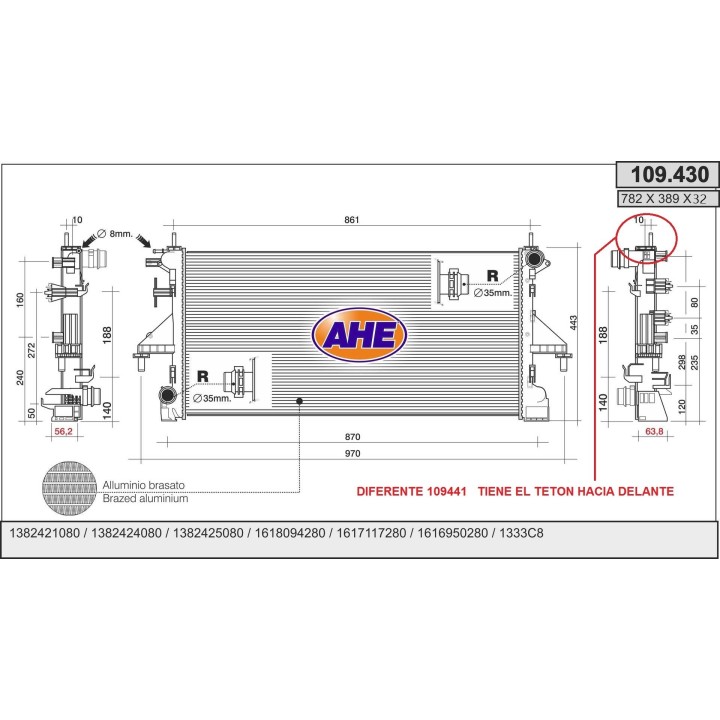 109430  RAD FIAT Ducato (250) 2.3  Multijet  +/-AC  14-