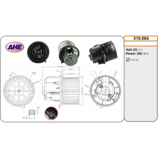 310084  Vent. Abitacolo FORD Transit 09.94-