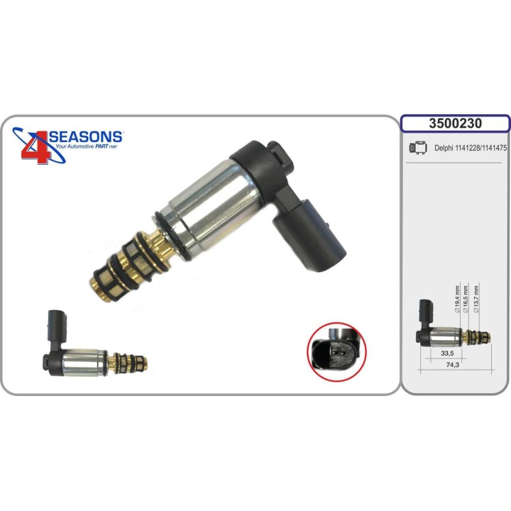 3500230  VALVULA CONTROL COMP compr. Delphi 1141228/1141475