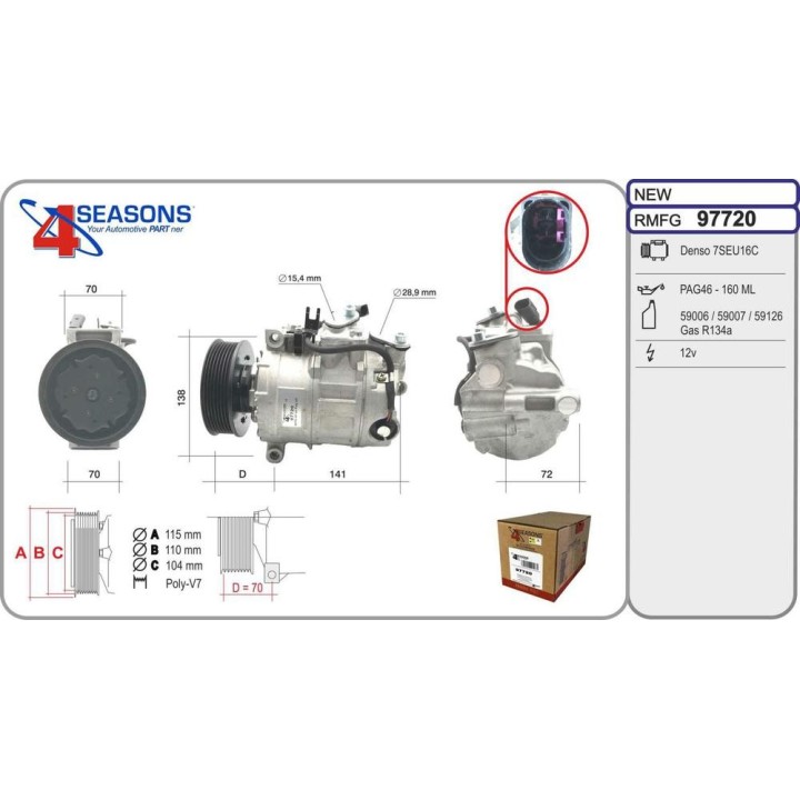 Cmp Rem AUDI/VW Q7  4L /Phaeton  3D /Touareg  7L  