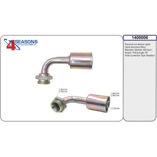 1400006  RACCORDO 90ø C/CAMP