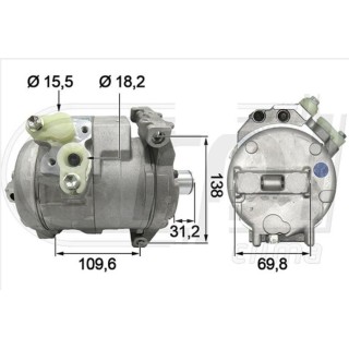 COMP DENSO 10S17C DRT S/EMB
