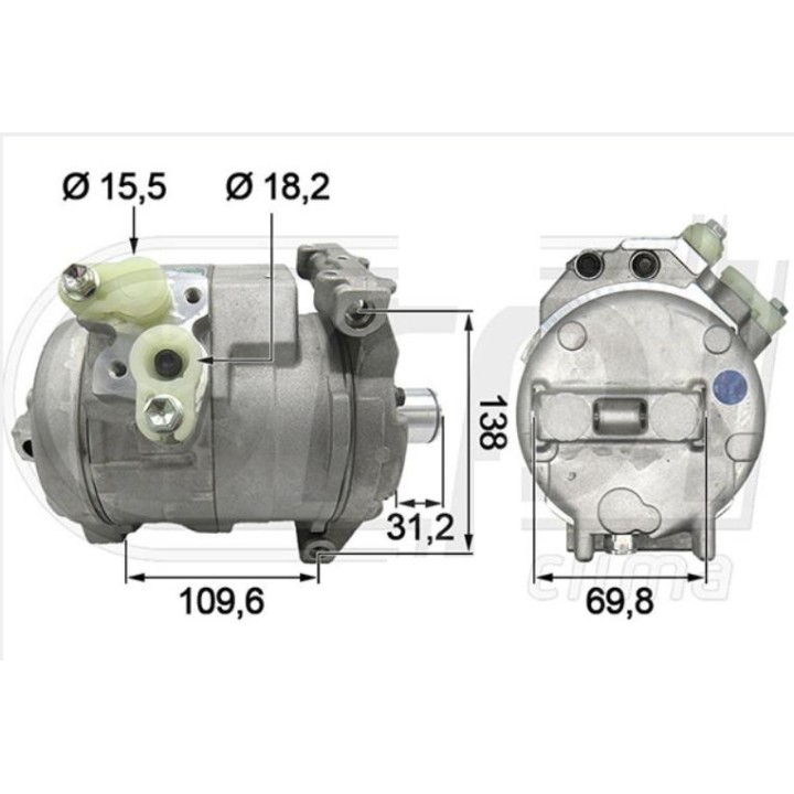 COMP DENSO 10S17C DRT S/EMB