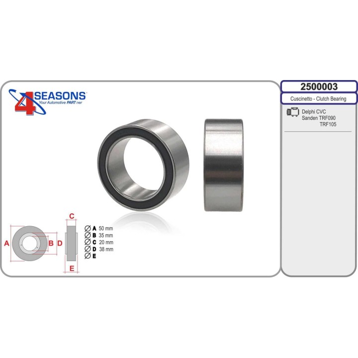 2500003  RODAMIENTO SANDEN   50 X 35 X 20