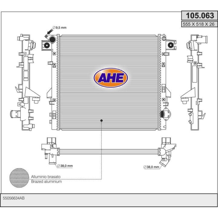 105063  RAD JEEP Wrangler 2.8CRD +/-AC 07-16