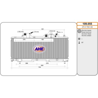 109055  Rad. FIAT Punto 1.7TD AC 01.94-02.00
