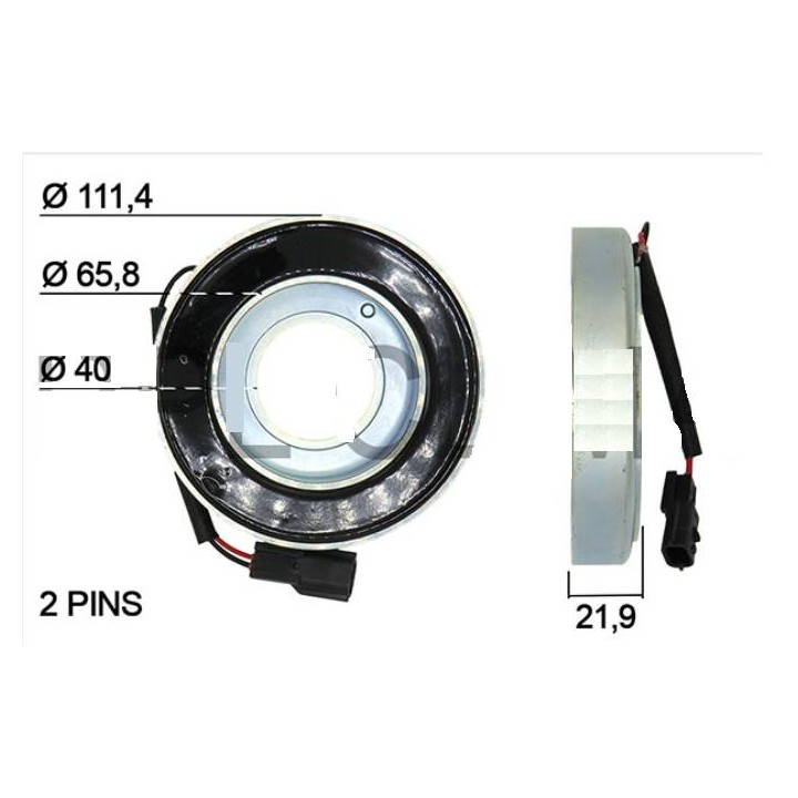 BOBINA CL DKV11R 12V 111X66X22X40