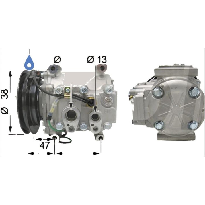 CL MSC90TA 1A 143MM ST13 24V BRIDA  AKC200A274A 