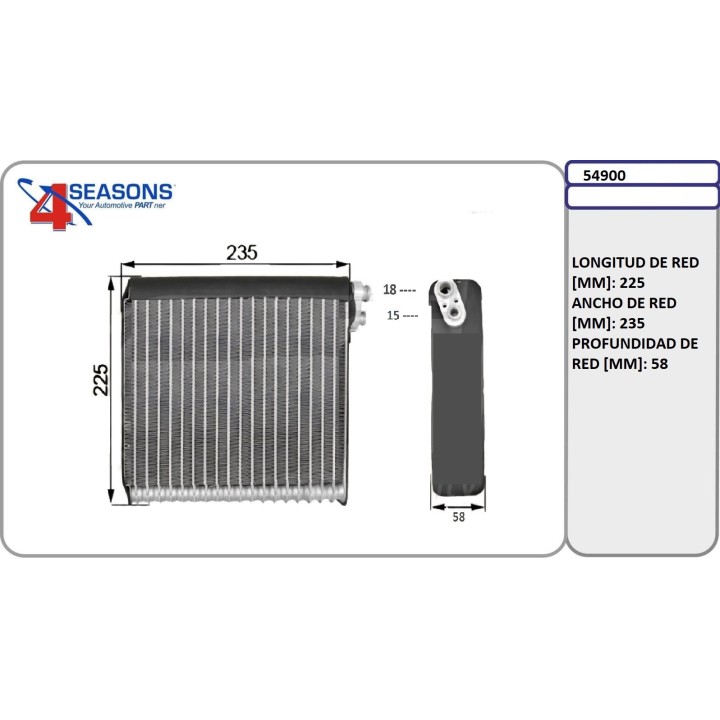 54900  EVAPORADOR KUBOTA / FIAT