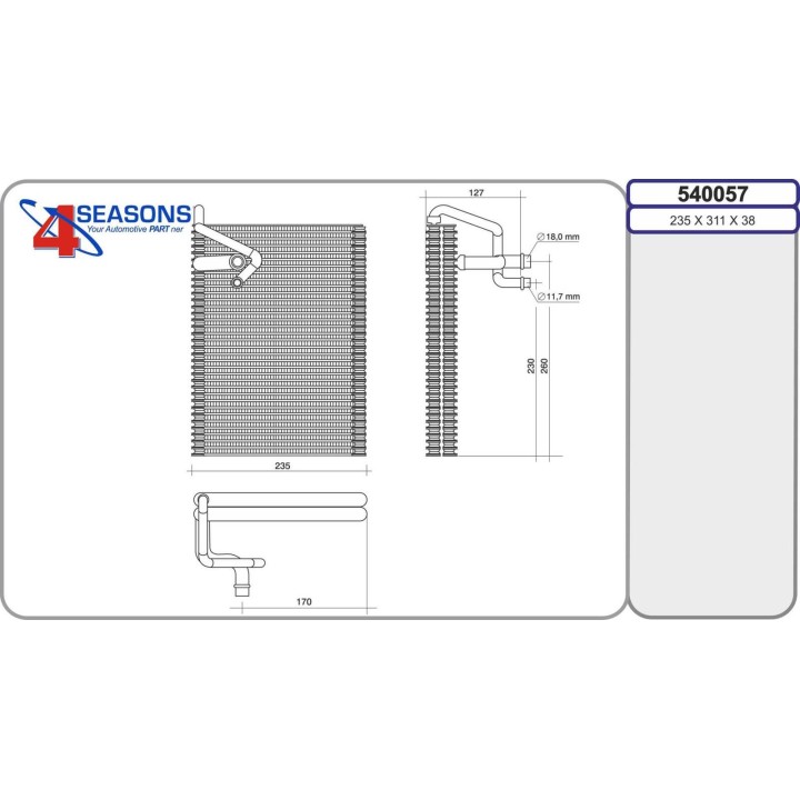 540057 Evap. CITROEN/PEUGEOT C4/DS3/DS5/3008/5008 06.09-03.17