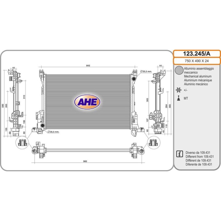 Rad  FIAT/RENAULT Talento/Trafic 2 0Ecojet/1 9 dCi