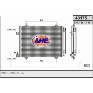 43175R CONDENSADOR REVISADO  CON UN GOLPE  EN EL PANAL  REVISAR IMAGEN