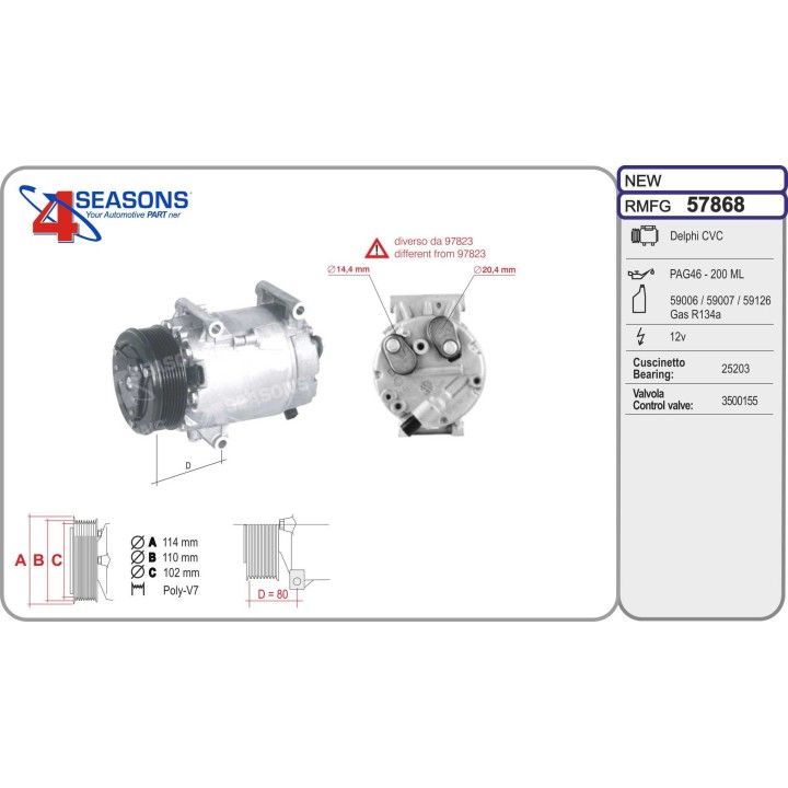 57868  COMPRESOR  RENAULT ESPACE IV