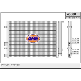 43680    Cond. HYUNDAI I20 1.2/1.4 09.08-12.15