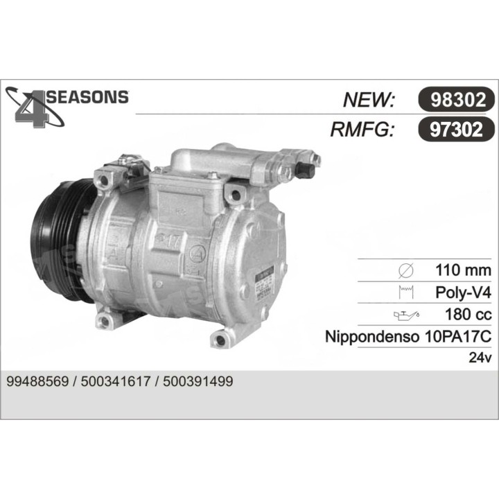 97302  COMPRESOR  IVECO MOT CURSOR 899-