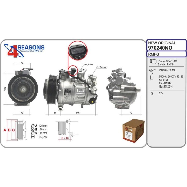 Cmp New OE MERCEDES Classe C/E/CLS/GLC 200EQ/300EQ