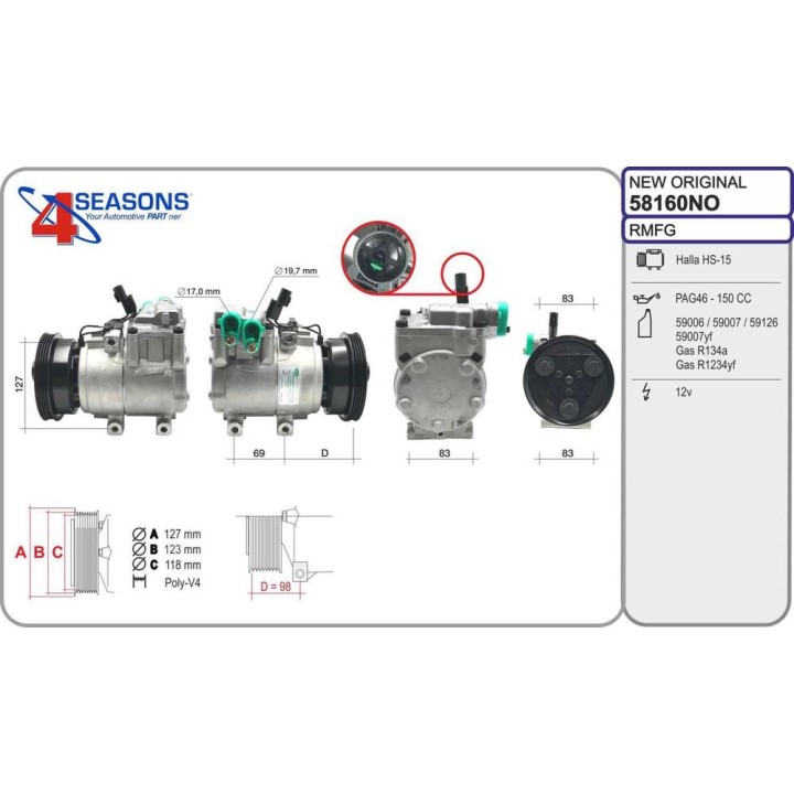 Cmp New OE HYUNDAI Accent/Excel/Lantra 1 3/1 5/1 6
