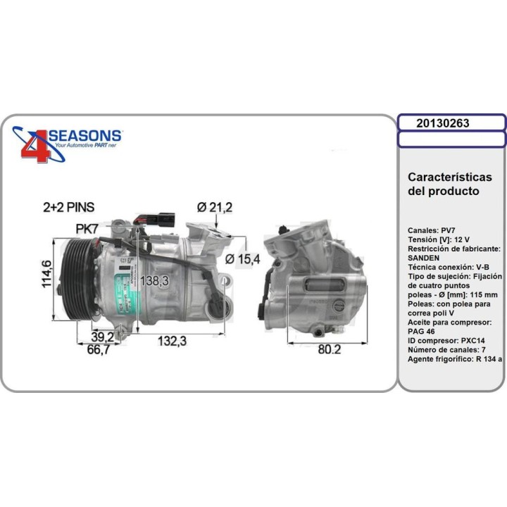 SD PXC14 A/D PV7 115MM 12V V-B  1761 