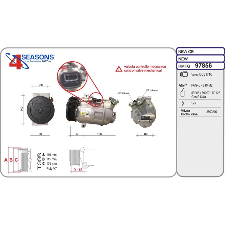 97856  CMP  RENAULT / OPEL / NISSAN 2.0 DCI 06-