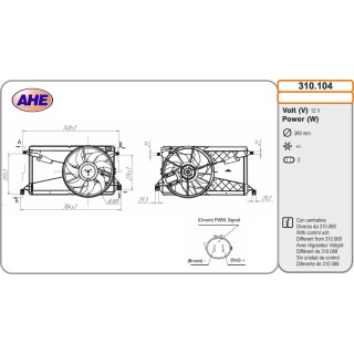 310104 Elettr. VOLVO V50 1.8/2.0 04.04-12.12