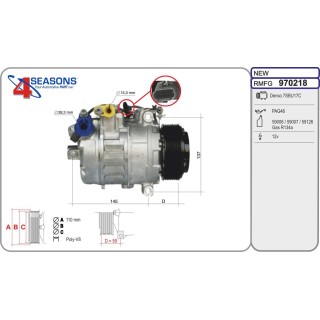 970218 Cmp Rem BMW F01/02/03/04/10/11 523/528/530/730 06.09-06.15