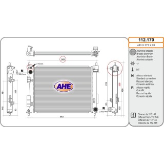 112170 Rad. HYUNDAI i20 1.0/1.2/1.4 08.20-
