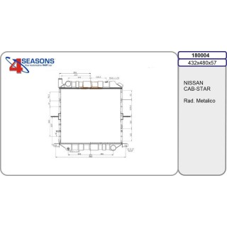 Radiador NISSAN CABSTAR 3 0 D 00-