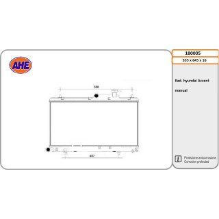 RAD HYUNDAI Accent III 1 3-1 5-1 6 MANUAL  /-AC