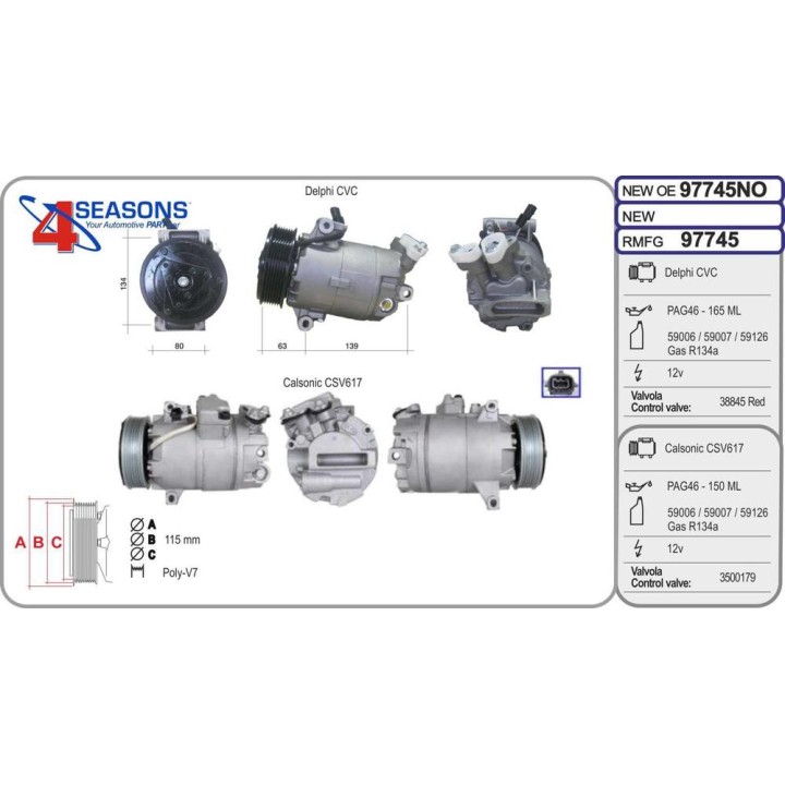 Cmp New OE NISSAN/RENAULT Qashqai/Megane 1 6/1 6DC