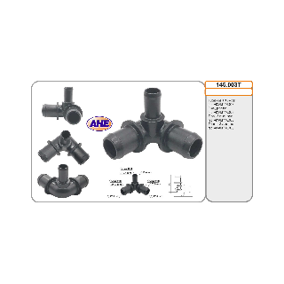 146003T Tubazione a 3 vie per rad. AIXAM 146.003