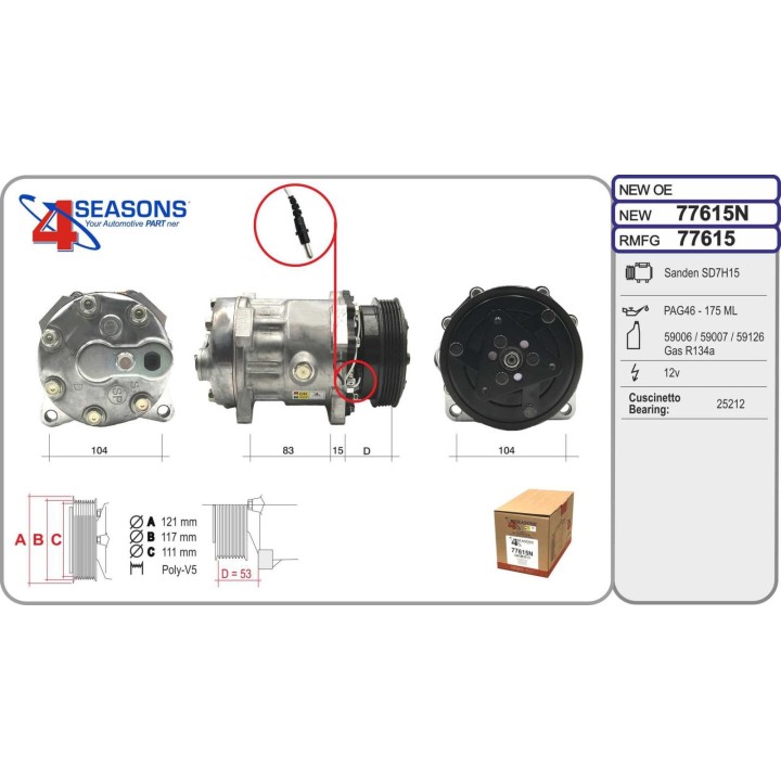 77615 Cmp Rem OPEL/RENAULT Movano/Master 2.5D/2.8DTi 07.98-10.01