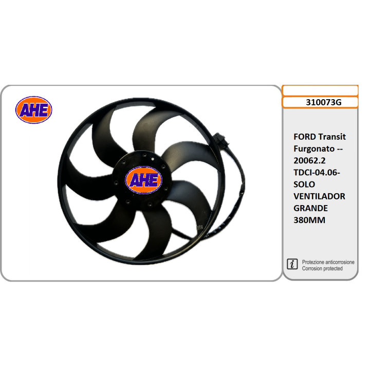310073G  FORDTransit Furgonato -- 20062.2 TDCI-04.06-  SOLO VENTILADOR GRANDE 380MM
