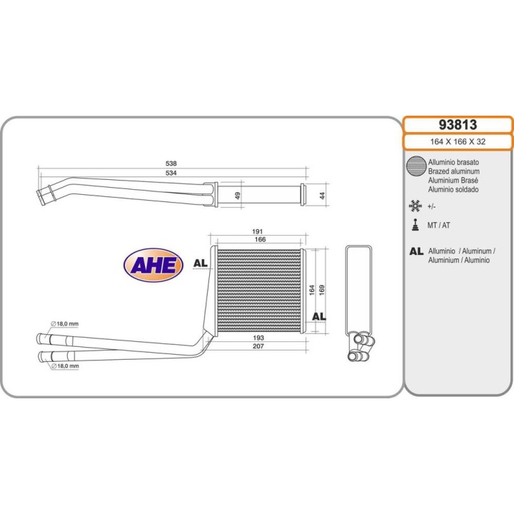 Risc  MERCEDES W168 Classe A 10 97-03 01