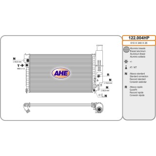Rad  PEUGEOT 405 1 6/1 8TD/1 9/1 9D 01 87-12 92