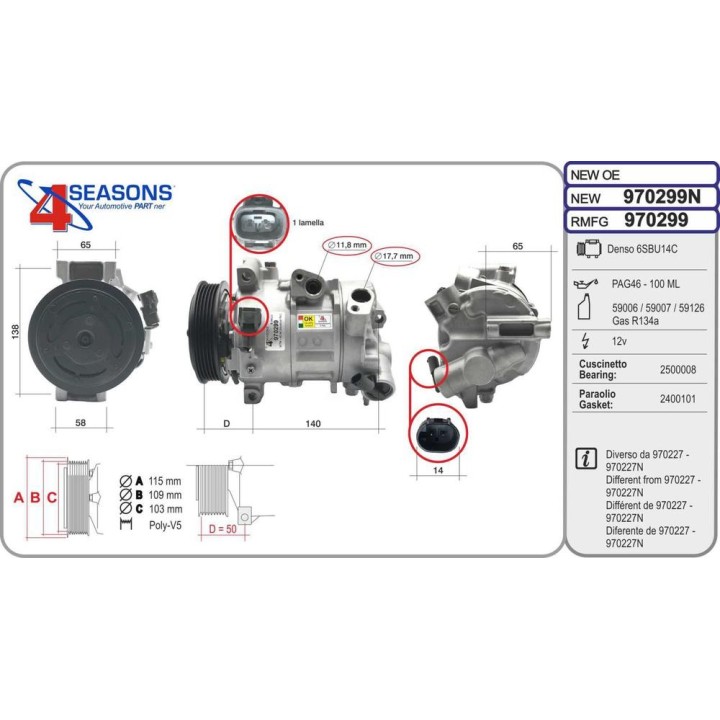 Cmp Rem FIAT/JEEP 500X/Compass/Renegade 1 3 Firefl