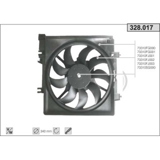 328017 FAN SUBARU FORESTER/IMPREZA/LEGACYV/OUTBACK/XV 1.