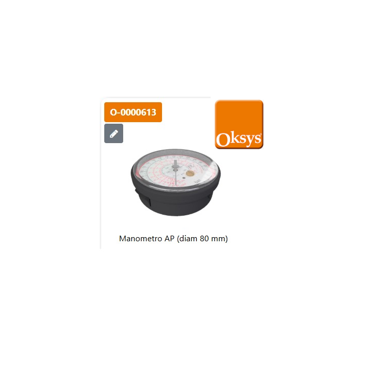 O-0000613 MANOMETRO MAQUINA SERIE 200 HP  ALTA ROJO