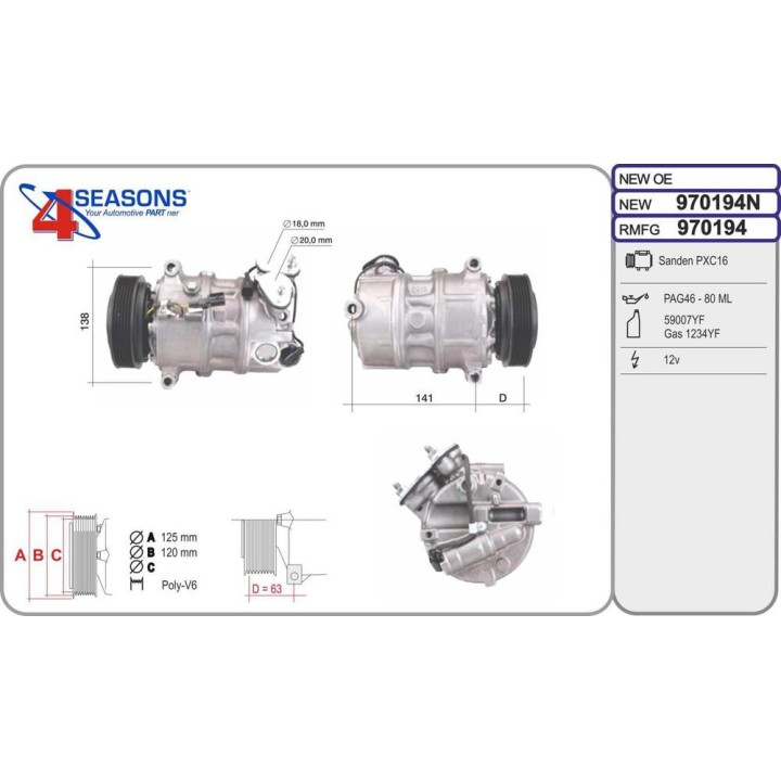 Cmp New VOLVO S60/V60/S90/V90/XC60/XC90 B5/D3/D4/D