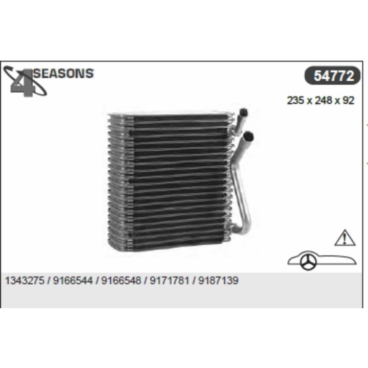 54772  EVAPORATOR VOLVO 850