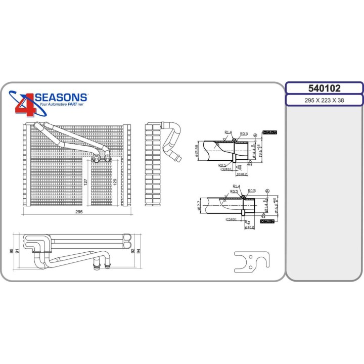 540102 Evap. FIAT 500L 09.12-