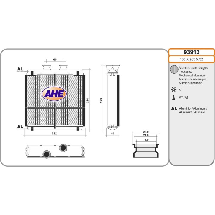 93913  HEATER CORE MERCEDES BENZ W204