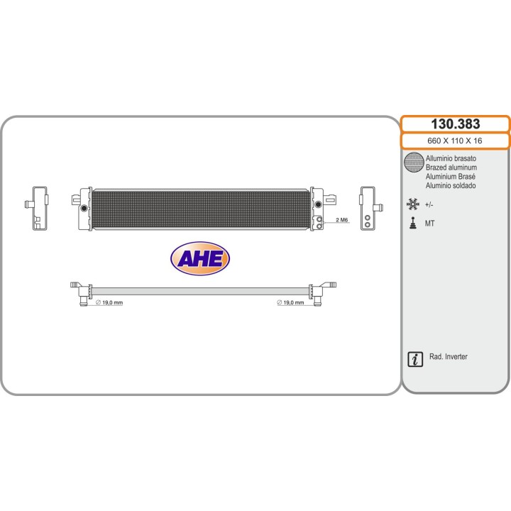 130383 Rad. Inverter TOYOTA Rav 4 2.5Hybrid 12.18-