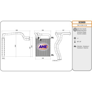 93909  HEATER CORE HYUNDAI I30