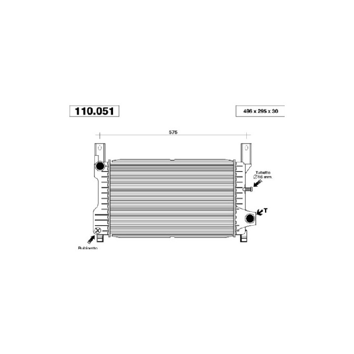 110051  RADIADOR FORD FIESTA III 1.8 16V